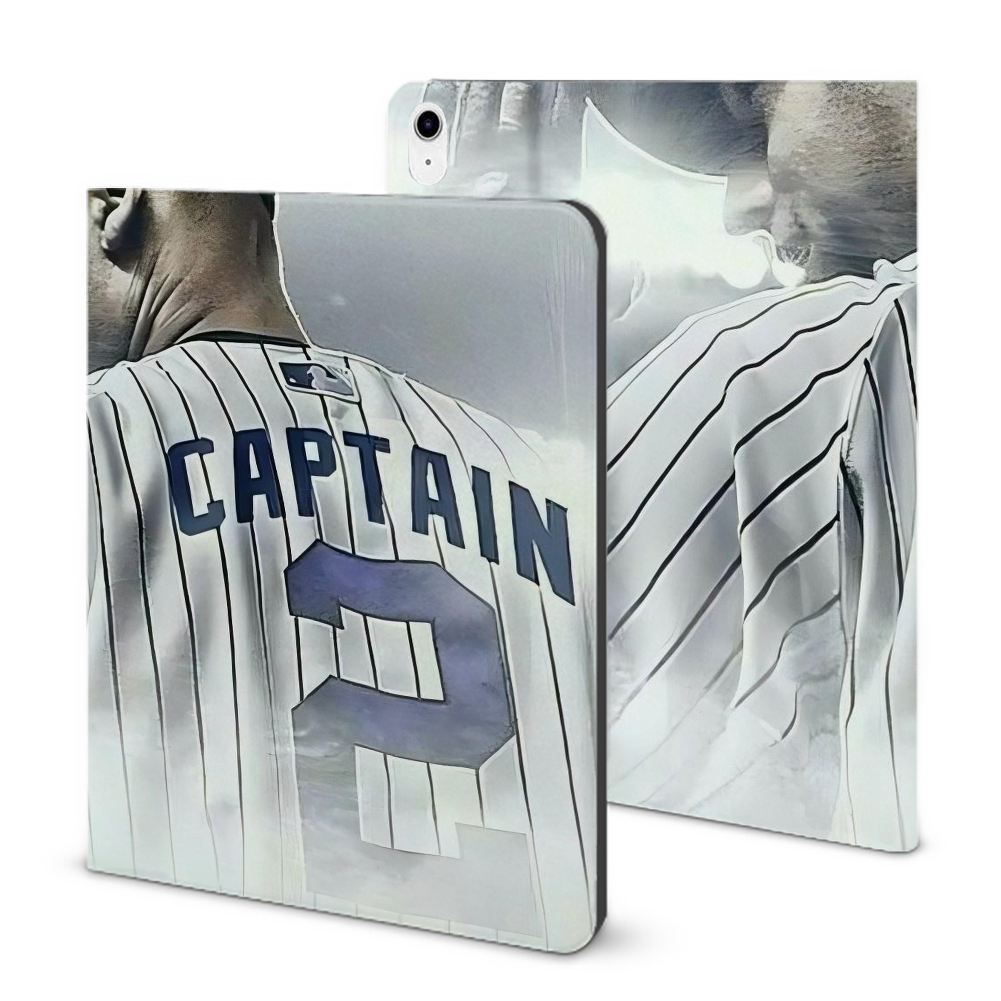 Derek Jeter 105 IPad Case Without Pencil Slot – Book-Style Cover With PU Leather & TPU – Slim, Durable, Scratch-Resistant, Full Protection & Easy Access